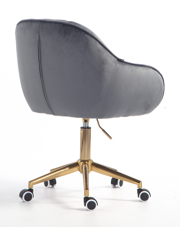 HOKER HR2055K GRAFITOWY WELUR ZŁOTA PODSTAWA