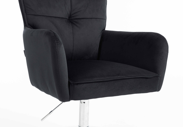 HOKER HR250K CZARNY WELUR  CHROMOWANA PODSTAWA