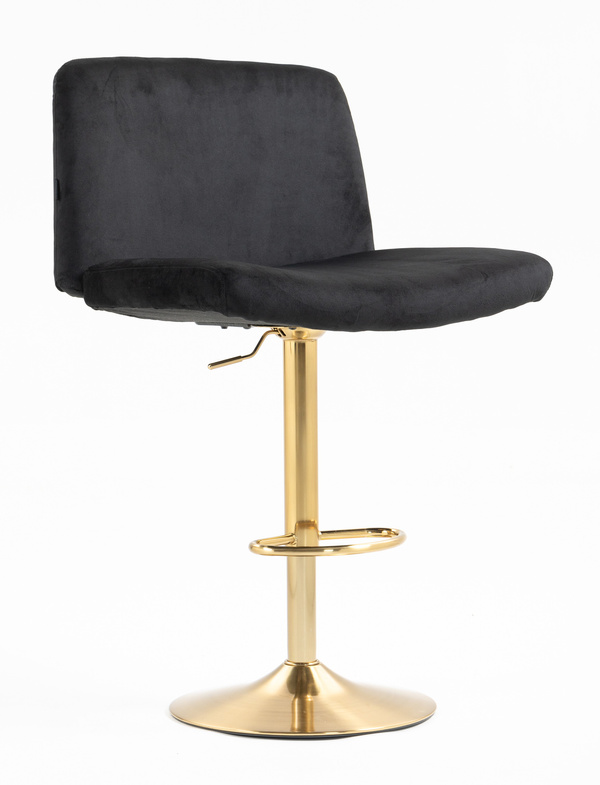 HOKER HR150W CZARNY WELUR ZŁOTA PODSTAWA