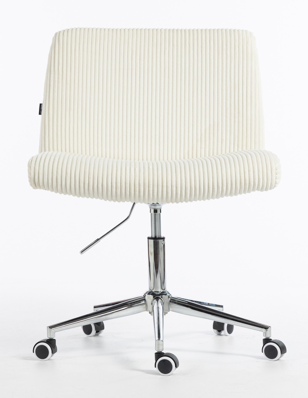 HOKER HR150K BIAŁY SZTRUKS CHROMOWANA PODSTAWA