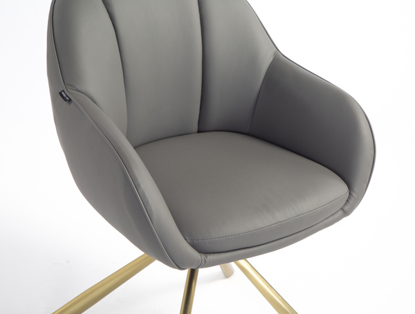 FOTEL HR2055 SZARY CZARNY PAJĄK