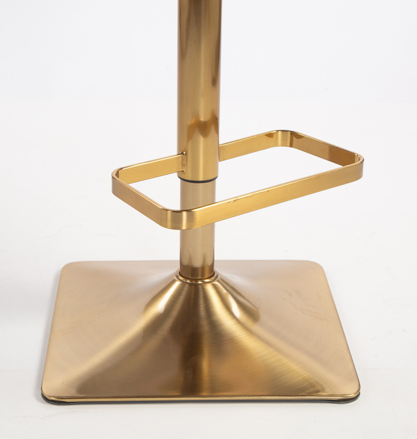 HOKER HR2055KW PUDROWY RÓŻ WELUR ZŁOTA PODSTAWA