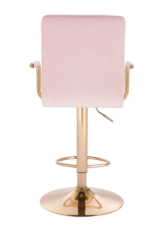 HOKER HR1015WP PUDROWY RÓŻ WELUR ZŁOTA PODSTAWA