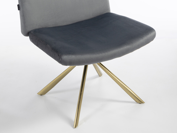 HOKER HR150 PAJĄK GRAFITOWY WELUR  ZŁOTA PODSTAWA