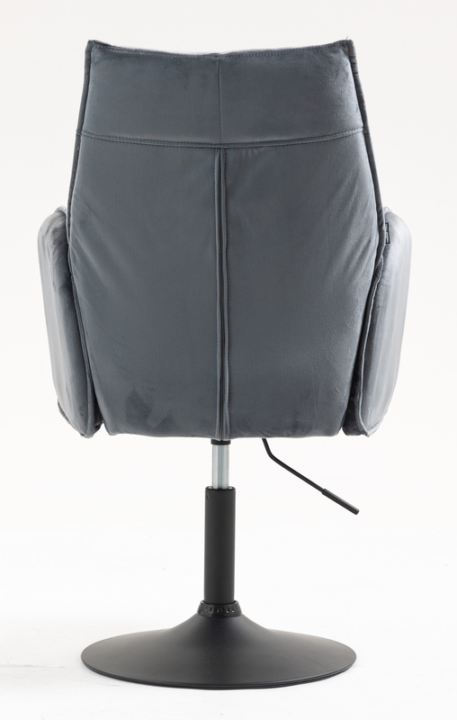 FOTEL HR280N GRAFITOWY WELUR CZARNA PODSTAWA