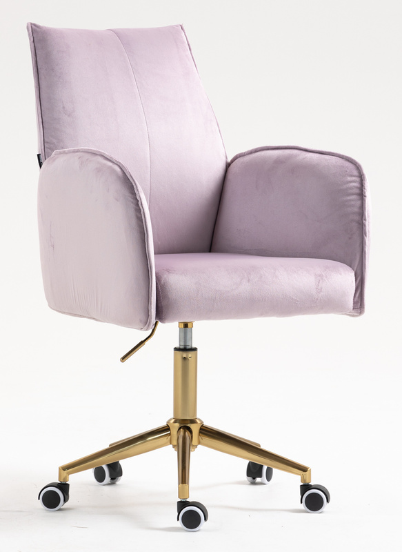 FOTEL HR280K WRZOSOWY WELUR ZŁOTA PODSTAWA