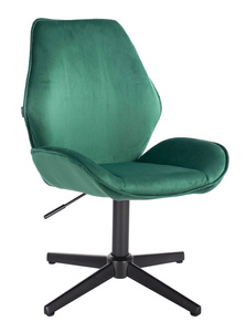 FOTEL HR350CROSS BUTELKOWA ZIELEŃ WELUR CZARNA PODSTAWA