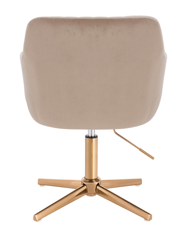 FOTEL HR190CROSS LATTE WELUR ZŁOTA PODSTAWA