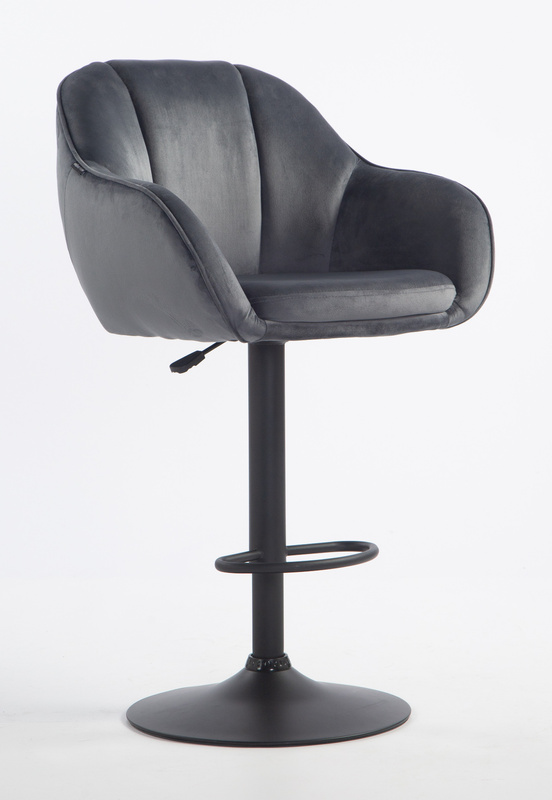 HOKER HR2055W GRAFITOWY WELUR CZARNA PODSTAWA