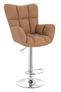 HOKER HR650W KARMELOWY EKOSKÓRA PREMIUM SOFT CHROMOWANA PODSTAWA