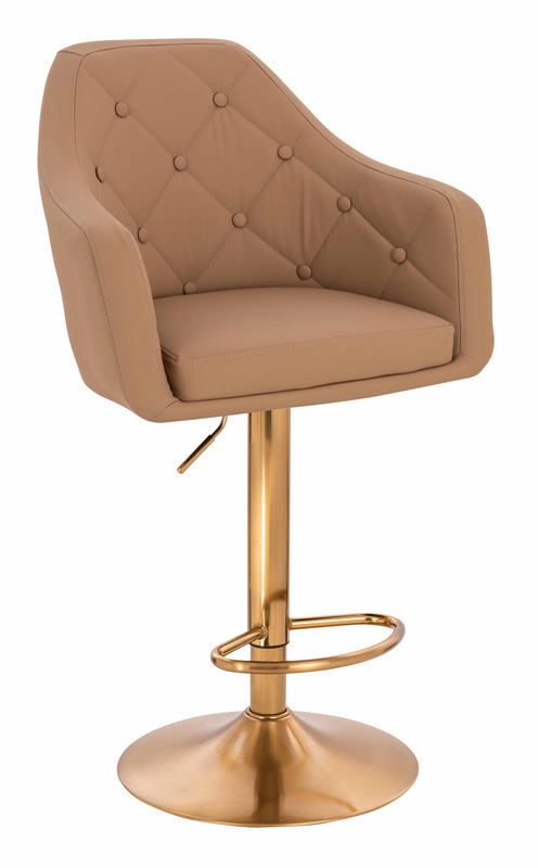 HOKER HR831W KARMELOWY EKOSKÓRA PREMIUM SOFT ZŁOTA PODSTAWA