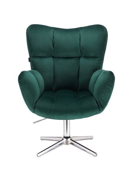 FOTEL HR650CROSS BUTELKOWA ZIELEŃ WELUR