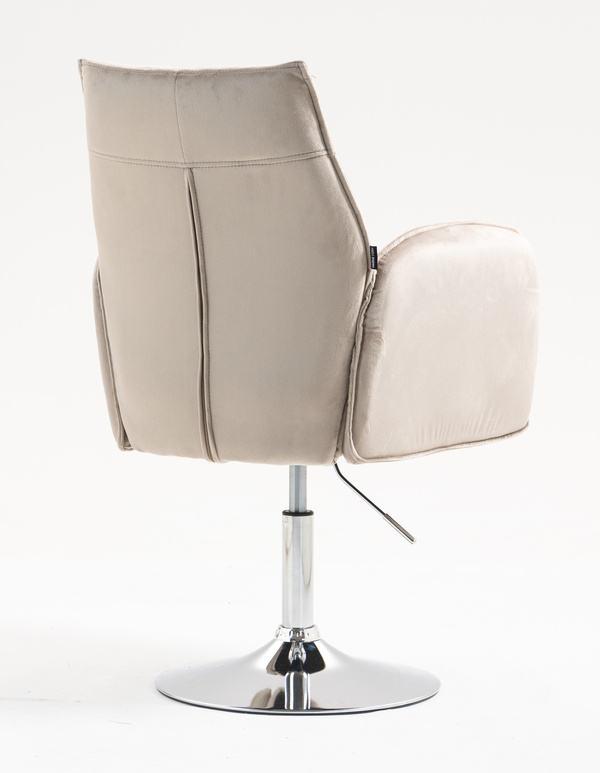 FOTEL HR280N LATTE WELUR CHROMOWANA PODSTAWA