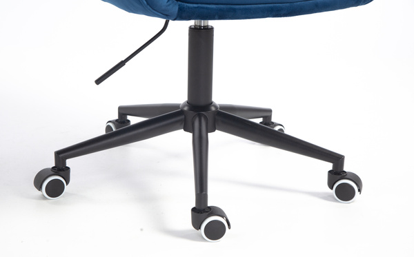 FOTEL HR2055K CIEMNE MORZE WELUR CZARNA PODSTAWA