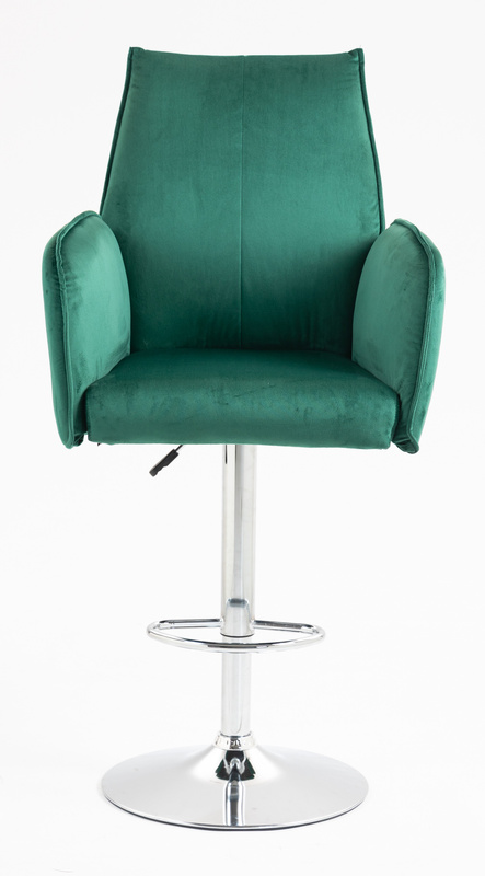 FOTEL HR280W BUTELKOWA ZIELEŃ WELUR CHROMOWANA PODSTAWA