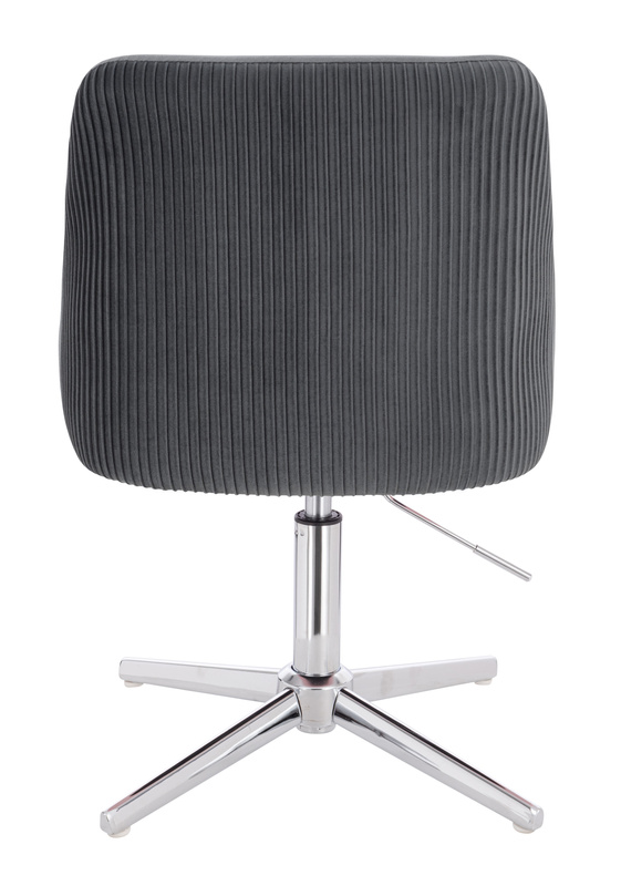 FOTEL HR920CROSS GRAFITOWY WELUR CHROMOWANA PODSTAWA