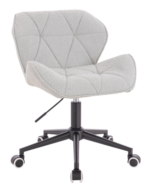 FOTEL HR111K SZARY BARANEK CZARNA PODSTAWA