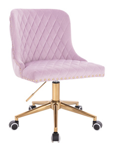 FOTEL HR940K WRZOSOWY WELUR ZŁOTA PODSTAWA