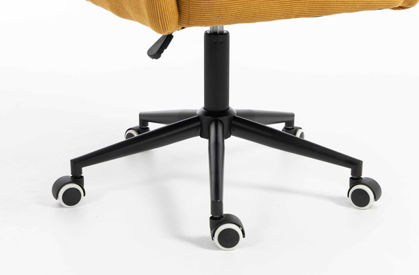 HOKER HR250K ŻÓŁTY CURRY PREMIUM CORD SZTRUKS CZARNA PODSTAWA