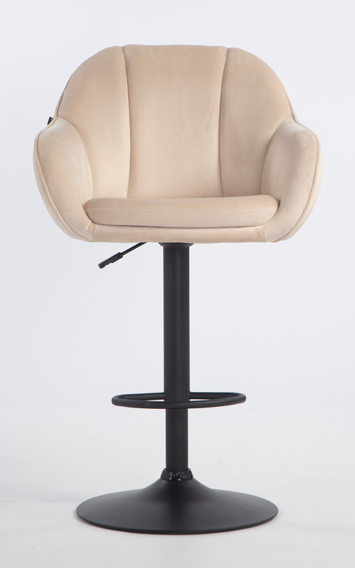 HOKER HR2055W KREMOWY WELUR CZARNA PODSTAWA