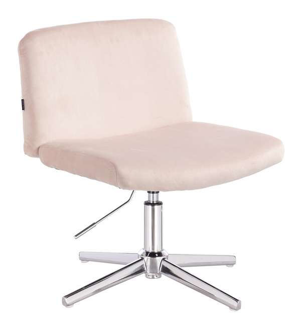 HOKER HR150CROSS PUDROWY RÓŻ WELUR CHROMOWANA PODSTAWA