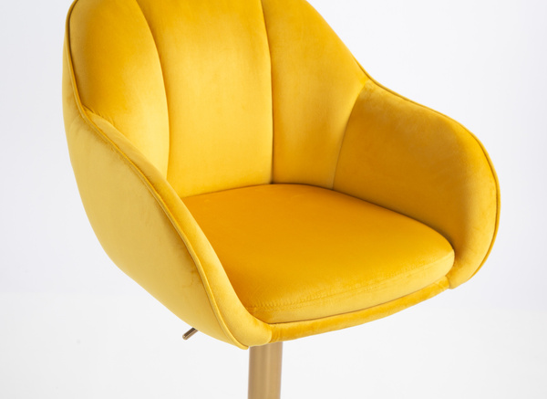 HOKER HR2055W ŻÓŁTY WELUR ZŁOTA PODSTAWA