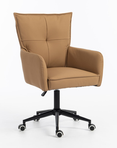 HOKER HR250K KARMELOWY EKOSKÓRA PREMIUM SOFT CZARNA PODSTAWA