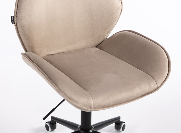 FOTEL HR350K LATTE WELUR CZARNA PODSTAWA