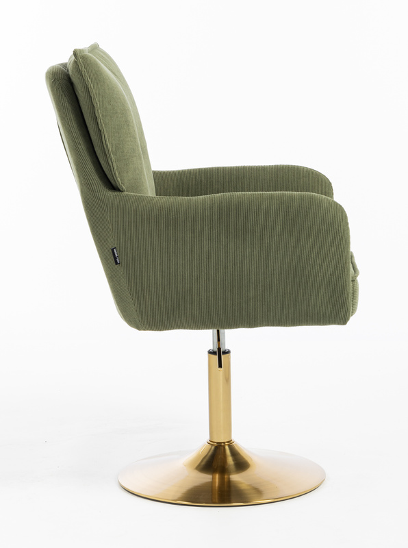 HOKER HR250N ZIELONY SZAŁWIA PREMIUM CORD SZTRUKS ZŁOTA PODSTAWA