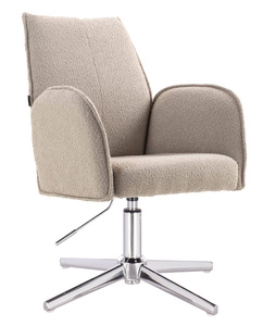 FOTEL HR280CROSS LATTE BARANEK CHROMOWANA PODSTAWA