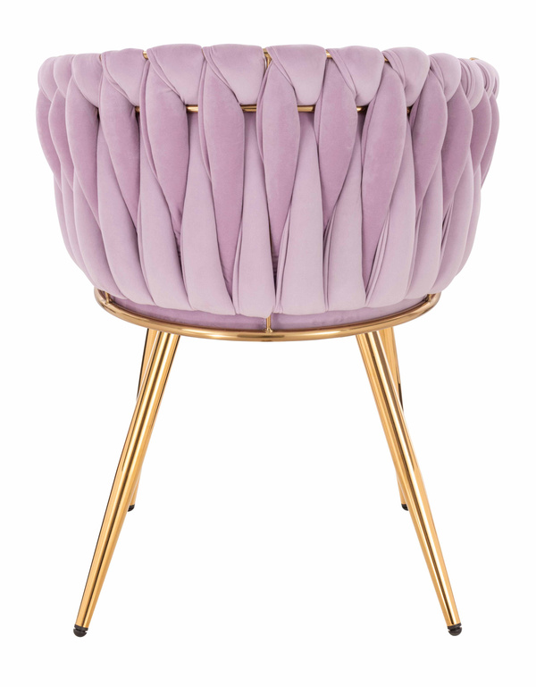 HR750 KRZESŁO ZŁOTE NOGI WRZOSOWY WELUR