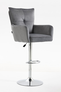 HOKER HR250W GRAFITOWY WELUR  CHROMOWANA PODSTAWA