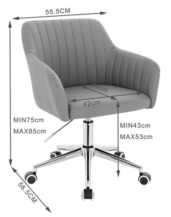 FOTEL HR190K RÓŻOWY CHROMOWANA PODSTAWA