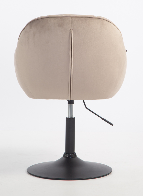 FOTEL HR2055N LATTE WELUR CZARNA PODSTAWA