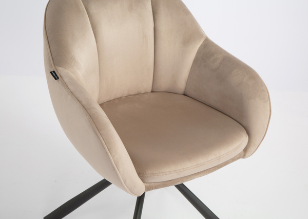 HOKER HR2055 LATTE WELUR CZARNY PAJĄK