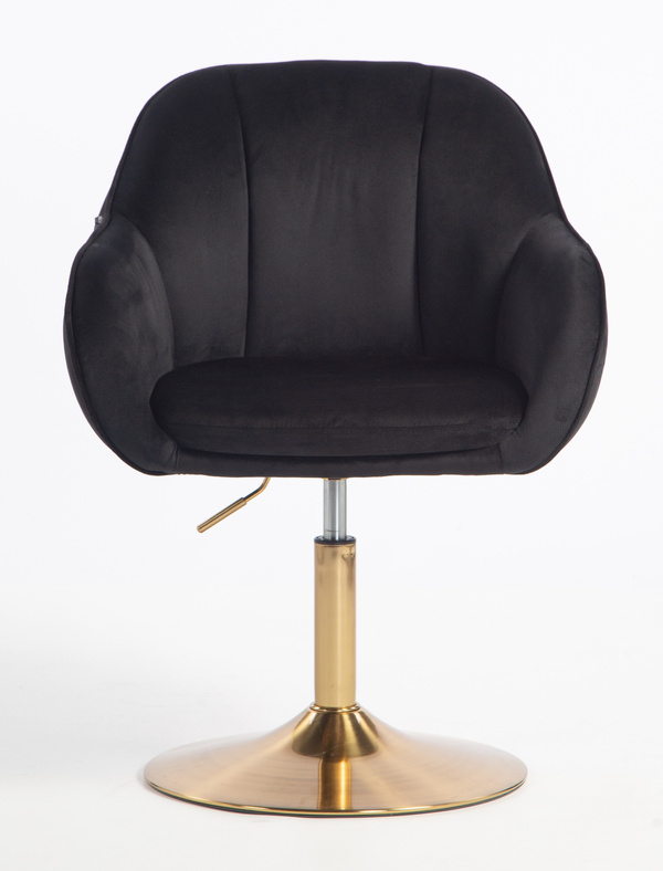 HOKER HR2055N CZARNY WELUR ZŁOTA PODSTAWA