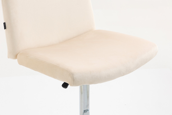 HOKER HR150W KREMOWY WELUR CHROMOWANA PODSTAWA