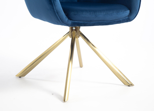 HOKER HR2055 CIEMNE MORZE WELUR ZŁOTY PAJĄK