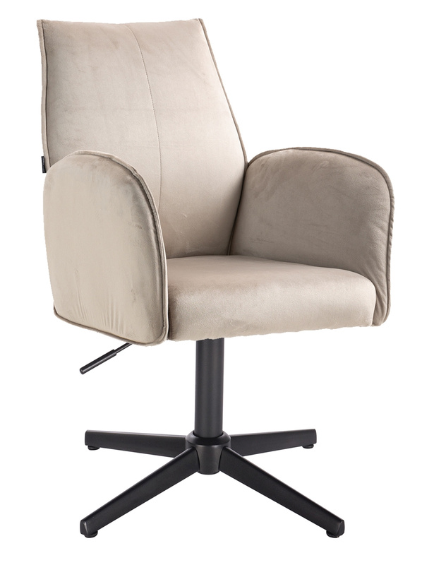 FOTEL HR280CROSS LATTE WELUR CZARNA PODSTAWA