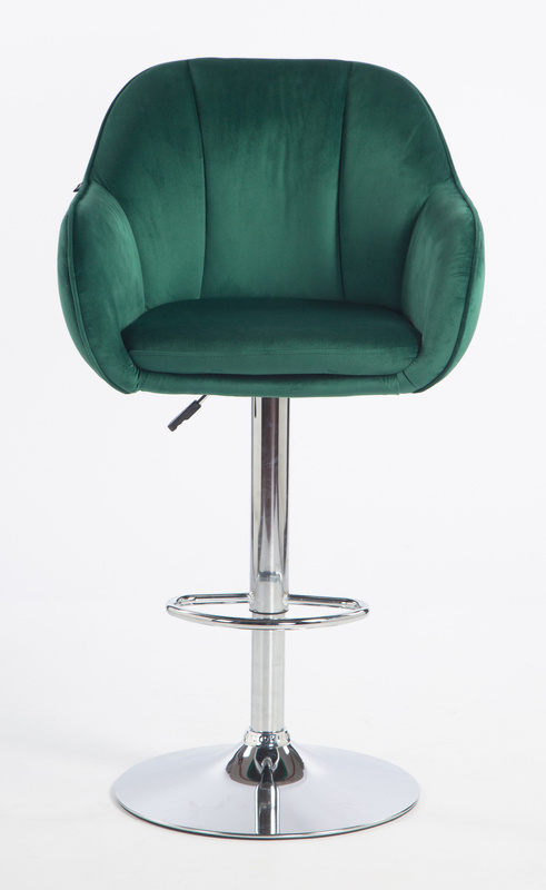 HOKER HR2055W BUTELKOWA ZIELEŃ WELUR CHROMOWANA PODSTAWA