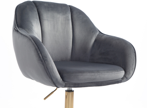 HOKER HR2055K GRAFITOWY WELUR ZŁOTA PODSTAWA