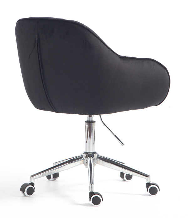 HOKER HR2055K CZARNY WELUR CHROMOWANA PODSTAWA