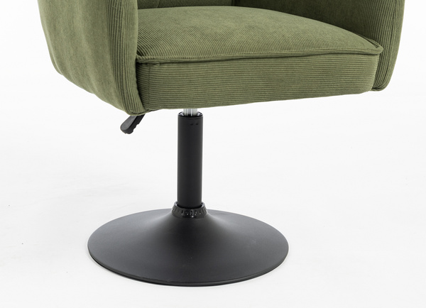 HOKER HR250N ZIELONY SZAŁWIA PREMIUM CORD SZTRUKS CZARNA PODSTAWA