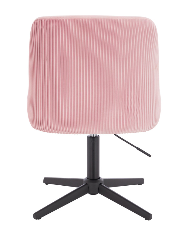 FOTEL HR920CROSS PUDROWY RÓŻ WELUR CZARNA PODSTAWA