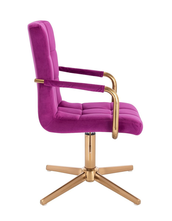 HOKER HR1015PCROSS FUKSJA WELUR ZŁOTA PODSTAWA