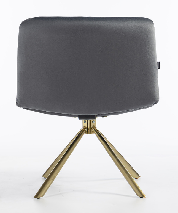 HOKER HR150 PAJĄK GRAFITOWY WELUR  ZŁOTA PODSTAWA