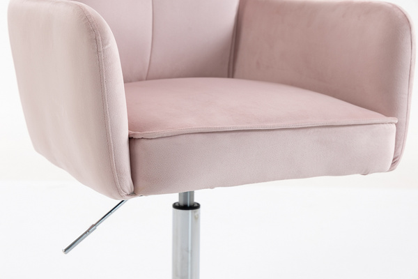 HOKER HR250CROSS PUDROWY RÓŻ WELUR  CHROMOWANA PODSTAWA