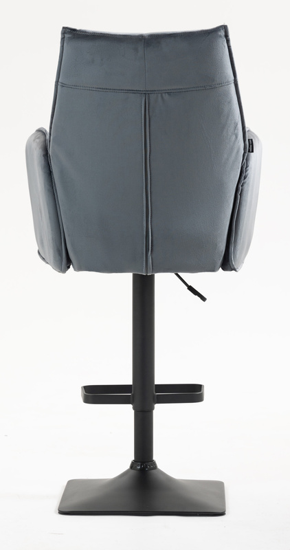 FOTEL HR280KW GRAFITOWY WELUR CZARNA PODSTAWA