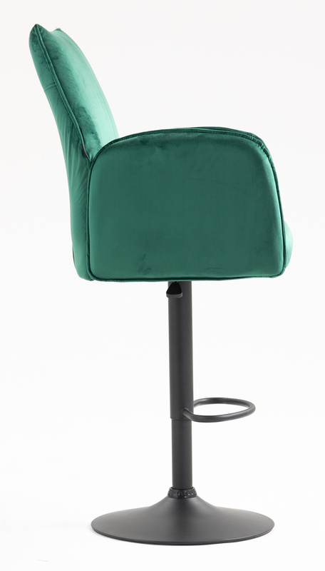 FOTEL HR280W BUTELKOWA ZIELEŃ WELUR CZARNA PODSTAWA