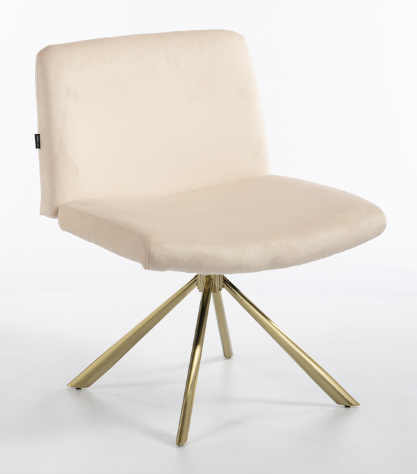 HOKER HR150 PAJĄK KREMOWY WELUR  ZŁOTA PODSTAWA